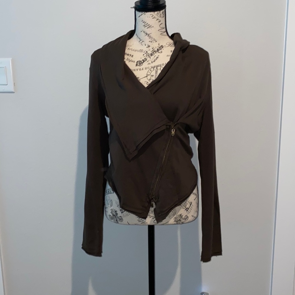Vintage bebe asymmetrical zip jacket